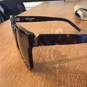 Saint Laurent Brown Tortoise Sunglasses